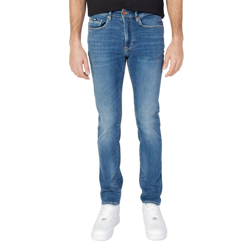 Gas Blue Cotton Jeans & Men's Pant