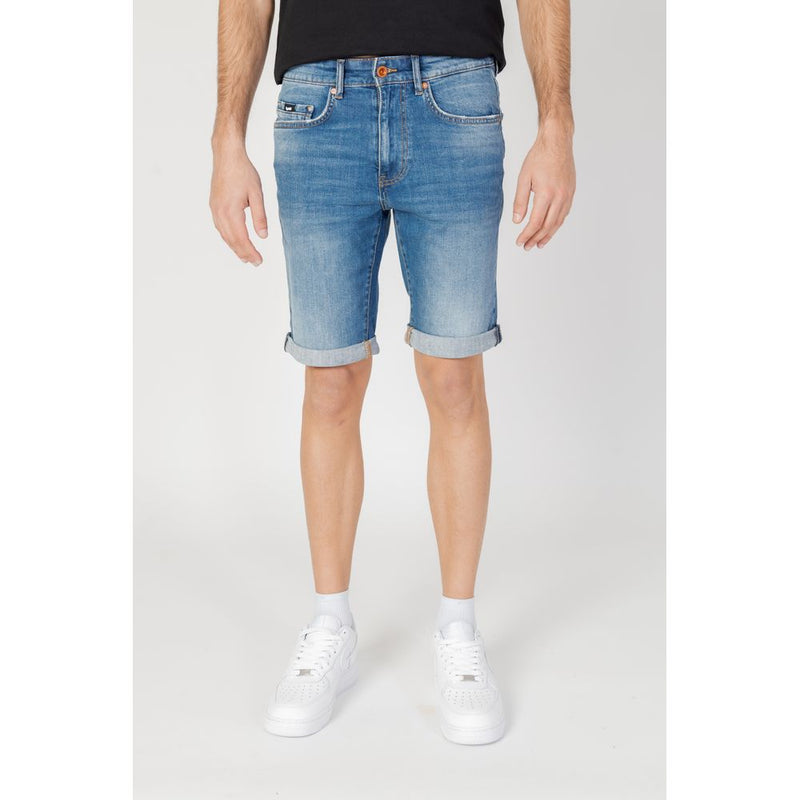 Gas Blue Cotton Men's Short