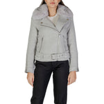 Guess Gray Polyester Jackets & Women's Coat