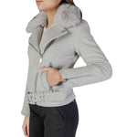 Guess Gray Polyester Jackets & Women's Coat