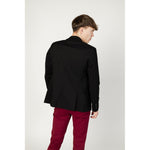 Gianni Lupo Black Cotton Men's Blazer