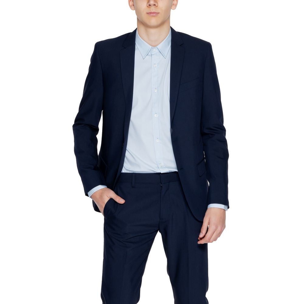 Antony Morato Blue Polyester Men's Suit