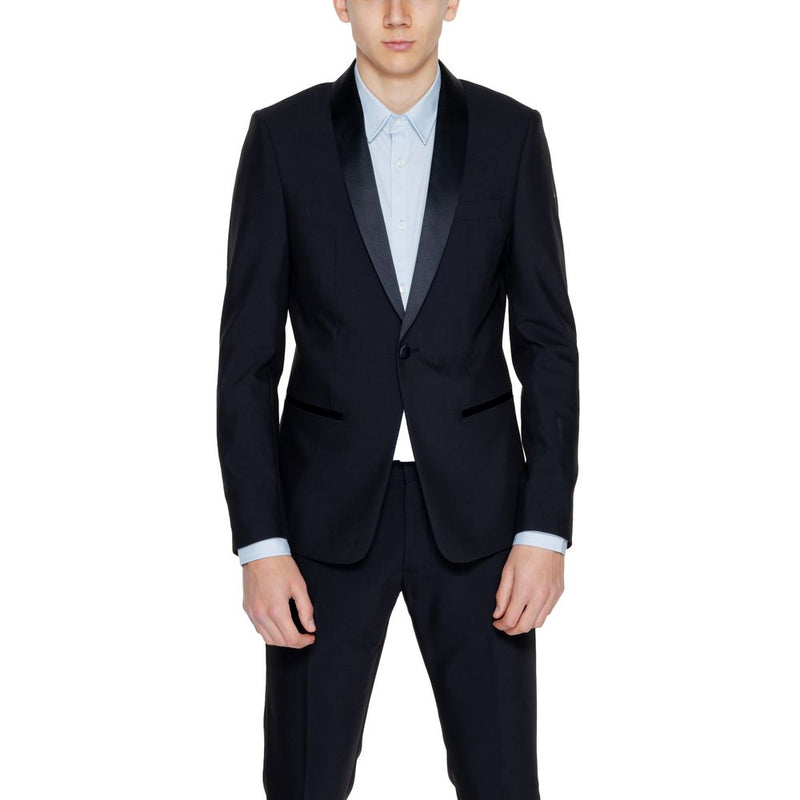 Antony Morato Black Polyester Men's Suit