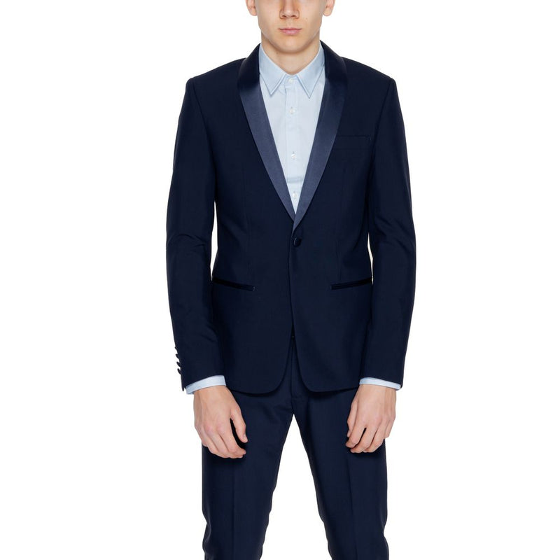 Antony Morato Blue Polyester Men's Suit