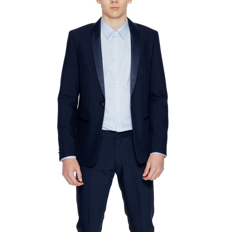 Antony Morato Blue Polyester Men's Suit