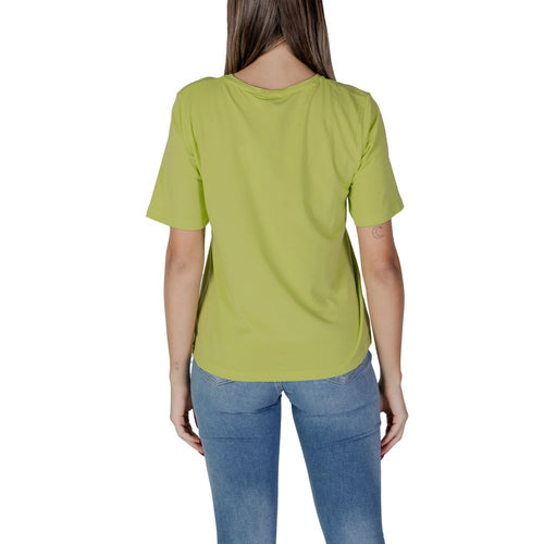 B.Young Green Cotton Tops & Women's T-Shirt