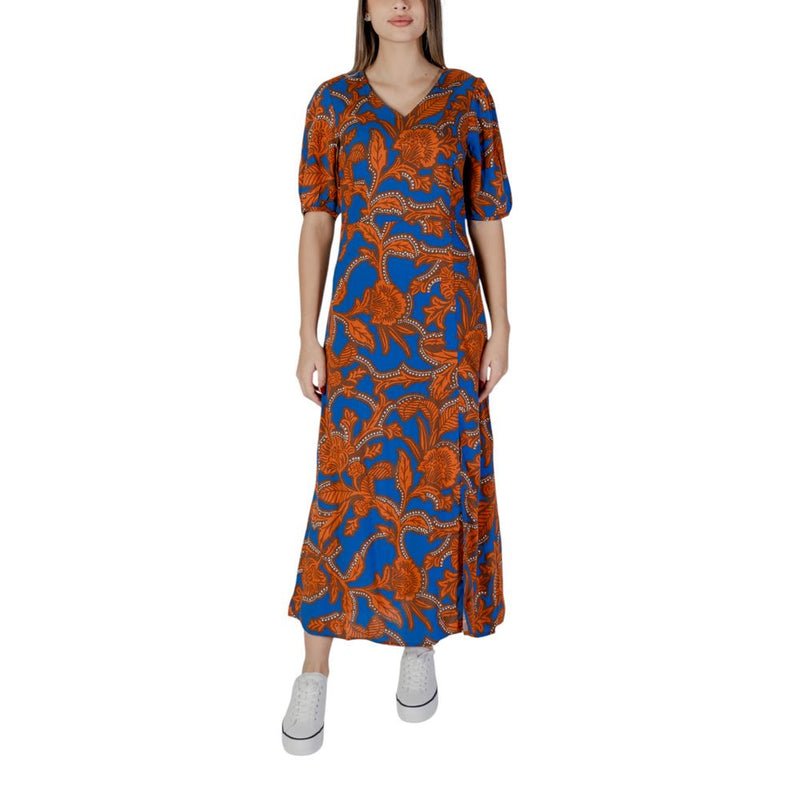 B.Young Blue Viscose Women's Dress