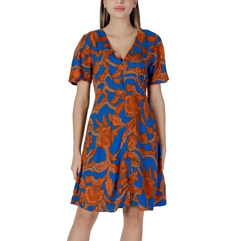 B.Young Blue Viscose Women's Dress