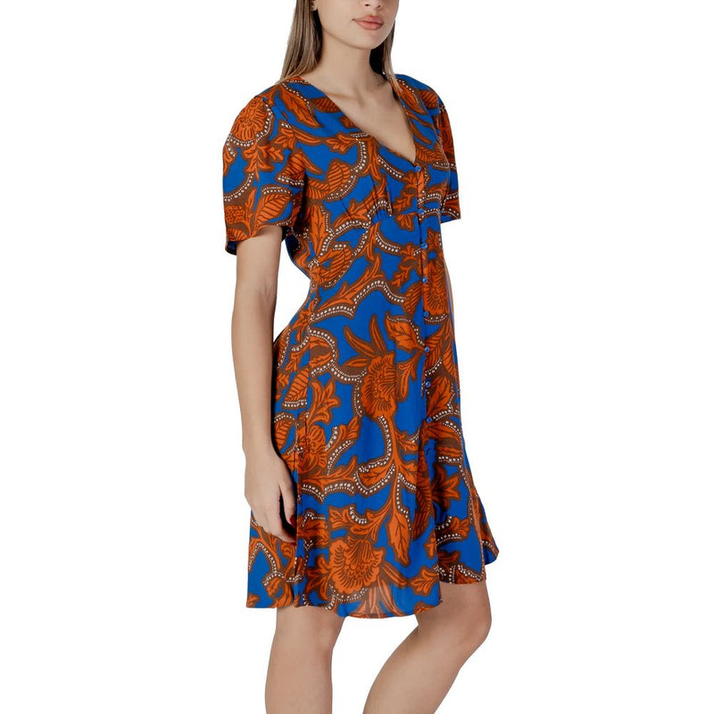 B.Young Blue Viscose Women's Dress