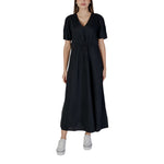 B.Young Black Linen Women's Dress