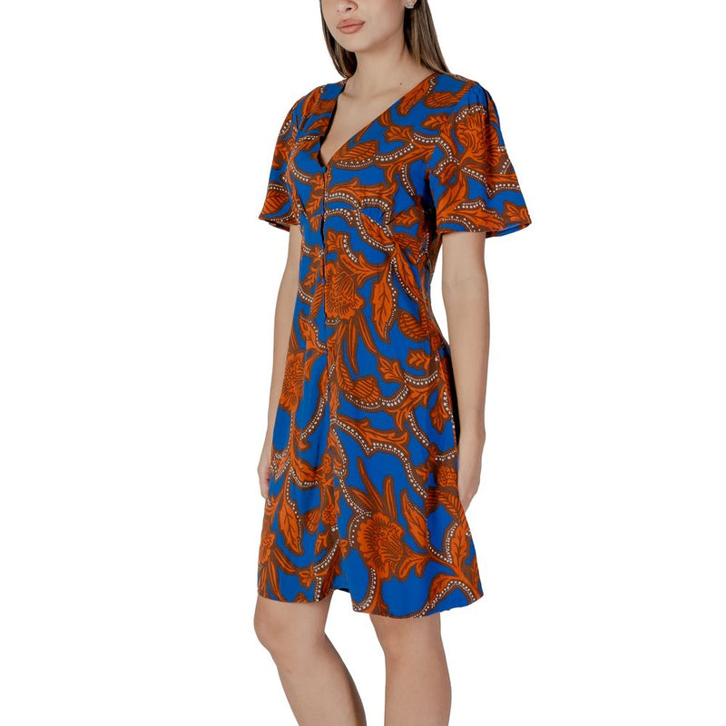 B.Young Blue Viscose Women's Dress