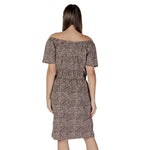 B.Young Beige Cotton Women's Dress