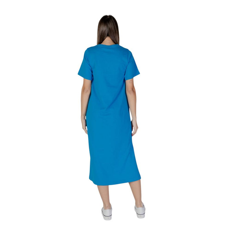 B.Young Blue Cotton Women's Dress