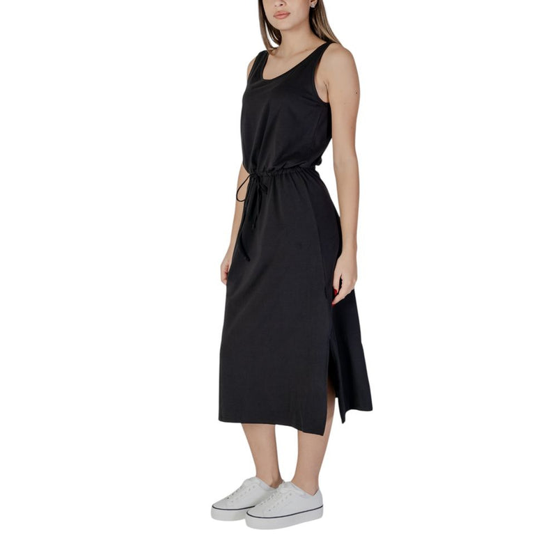 B.Young Black Cotton Women's Dress