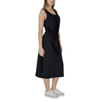 B.Young Black Cotton Women's Dress