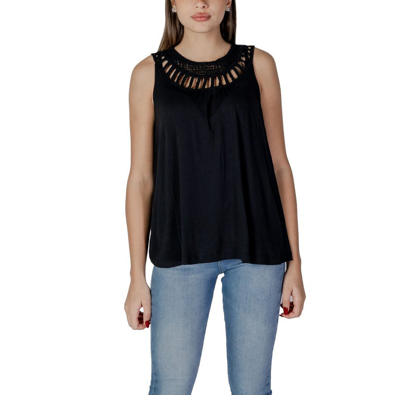 B.Young Black Viscose Tops & Women's T-Shirt