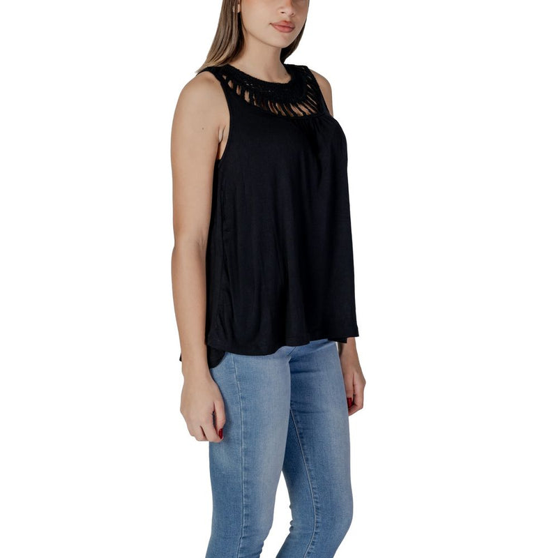 B.Young Black Viscose Tops & Women's T-Shirt