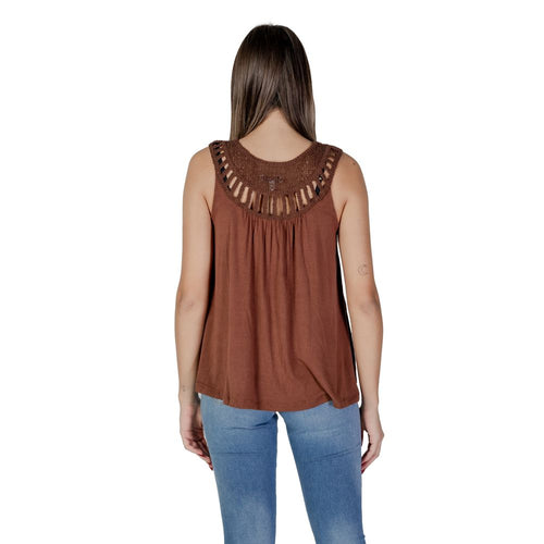 B.Young Brown Viscose Tops & Women's T-Shirt