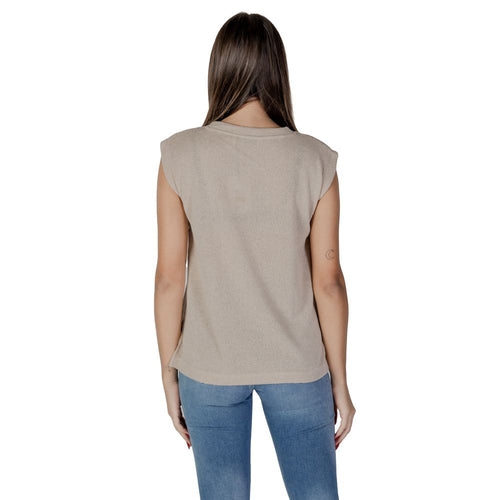 B.Young Beige Viscose Tops & Women's T-Shirt