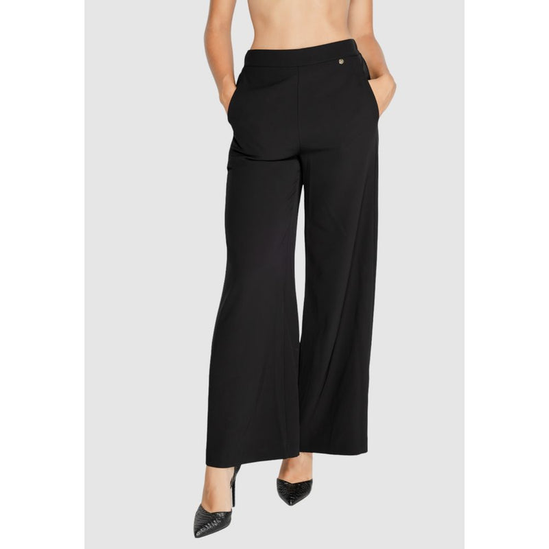 Rinascimento Black Polyester Jeans & Women's Pant