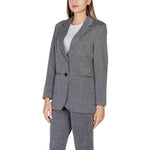 ICHI Black Polyester Suits & Women's Blazer