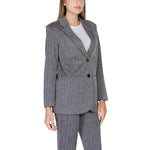 ICHI Black Polyester Suits & Women's Blazer