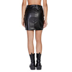 ICHI Black Polyethylene Women's Skirt