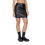 ICHI Black Polyethylene Women's Skirt