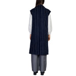 ICHI Blue Polyester Jackets & Women's Coat