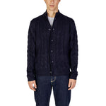 Hamaki-Ho Blue Acrylic Men's Cardigan