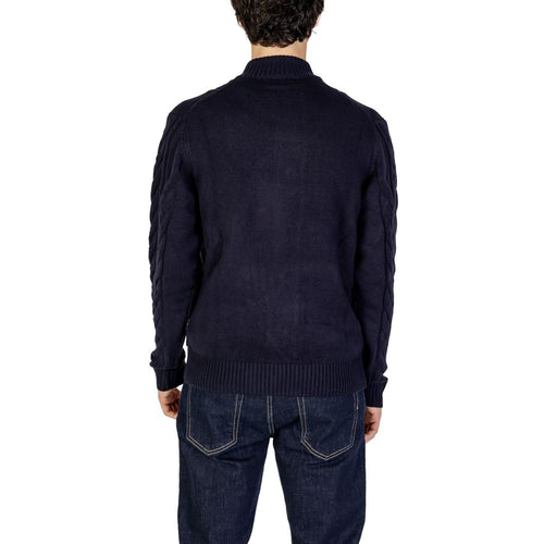 Hamaki-Ho Blue Acrylic Men's Cardigan