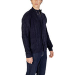 Hamaki-Ho Blue Acrylic Men's Cardigan