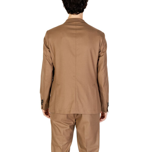 Hamaki-Ho Beige Polyester Men's Blazer