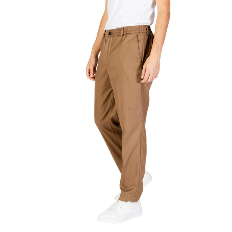 Hamaki-Ho Beige Polyester Jeans & Men's Pant