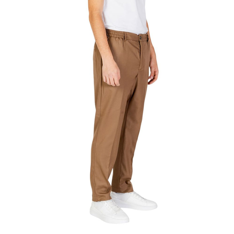 Hamaki-Ho Beige Polyester Jeans & Men's Pant