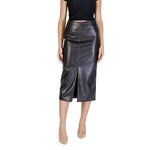 ICHI Black Polyester Women's Skirt