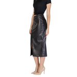 ICHI Black Polyester Women's Skirt