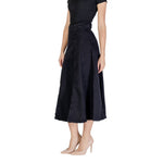 ICHI Black Cotton Women's Skirt