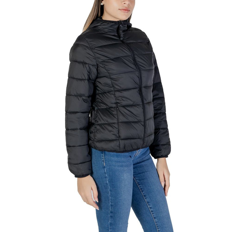 B.Young Black Nylon Jackets & Women's Coat