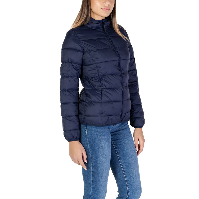 B.Young Blue Nylon Jackets & Women's Coat