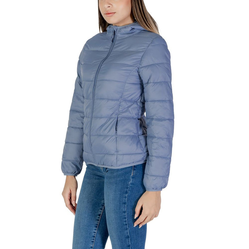 B.Young Blue Nylon Jackets & Women's Coat