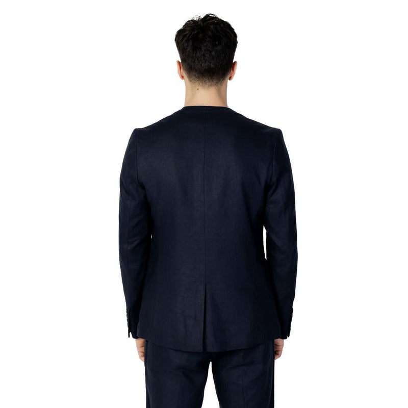 Antony Morato Blue Linen Men's Blazer