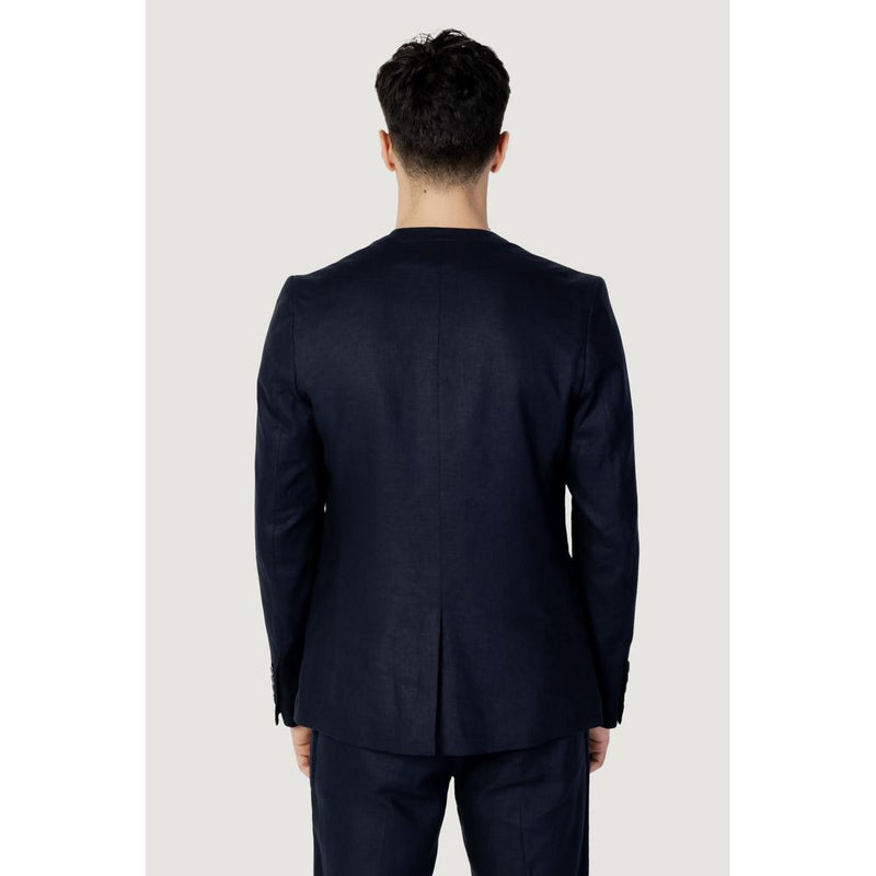 Antony Morato Blue Linen Men's Blazer