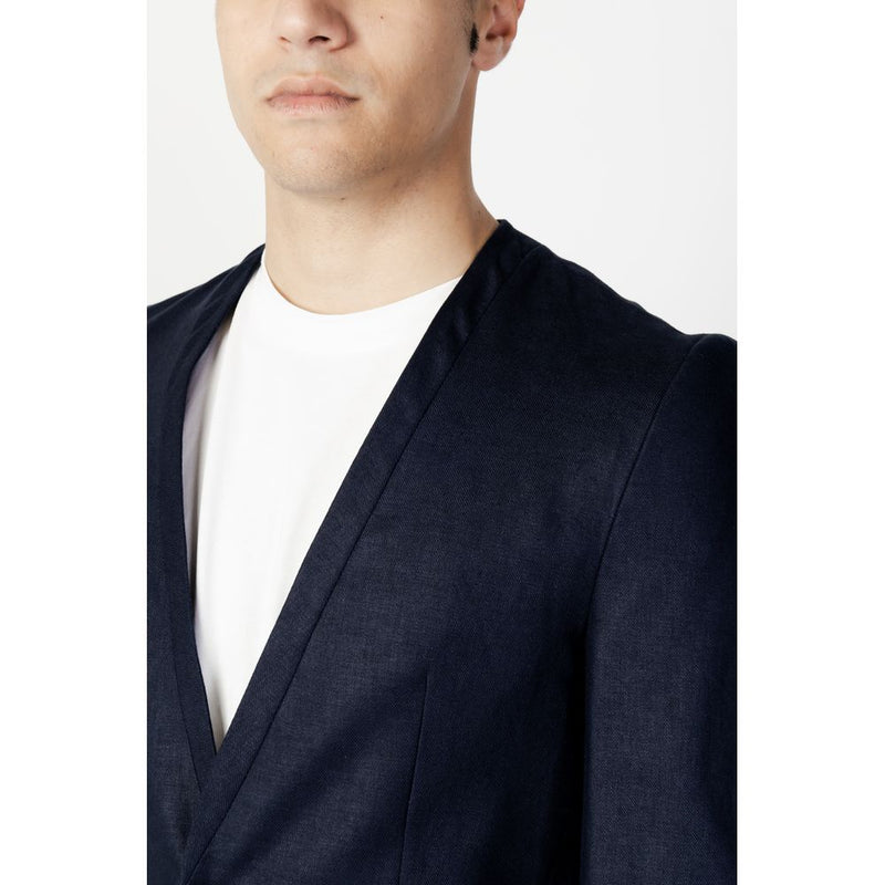 Antony Morato Blue Linen Men's Blazer