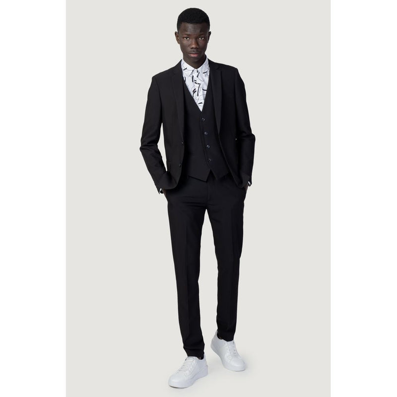 Antony Morato Black Polyester Men's Suit