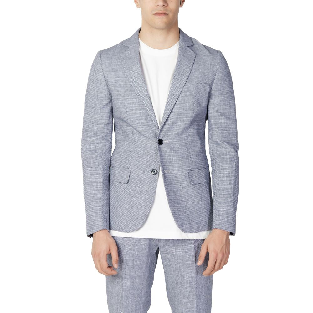 Antony Morato Blue Linen Men's Suit