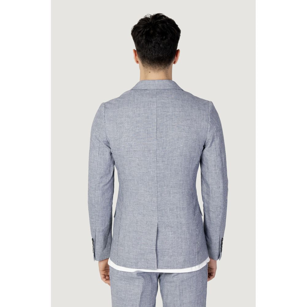 Antony Morato Blue Linen Men's Suit