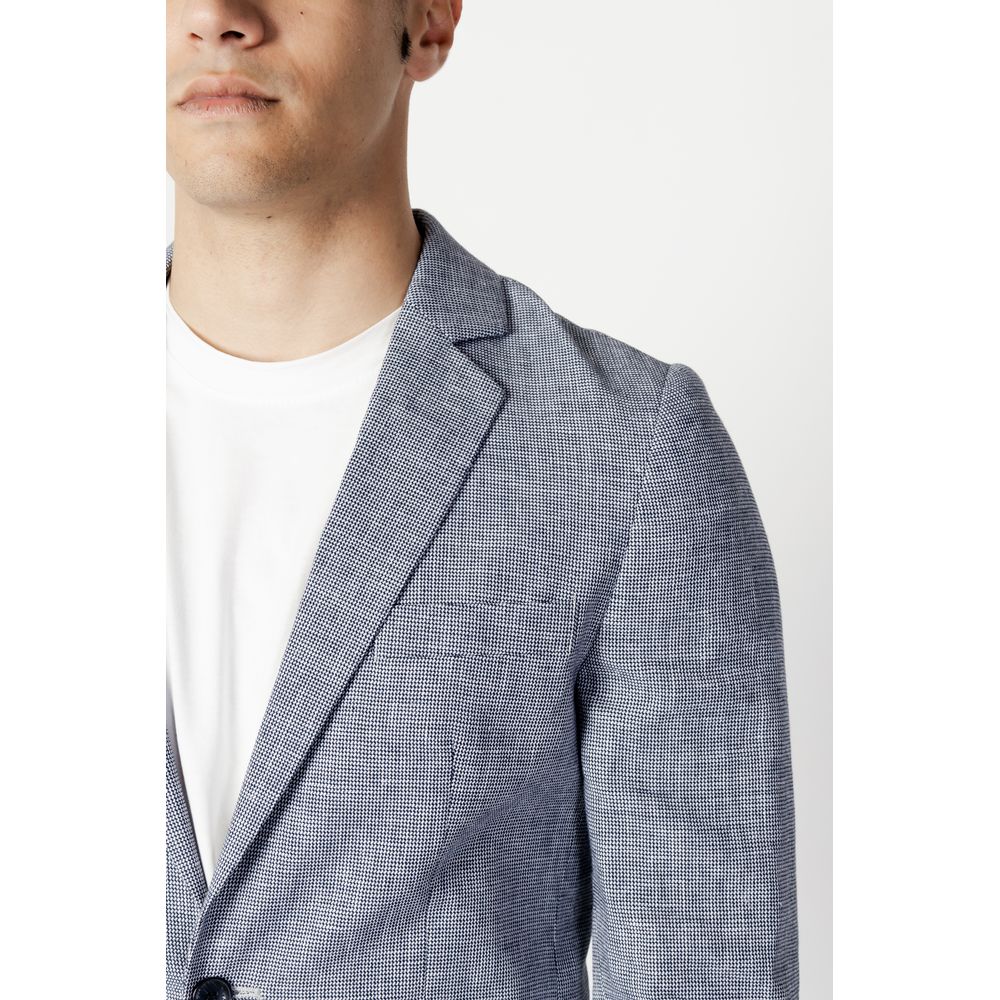 Antony Morato Blue Linen Men's Suit