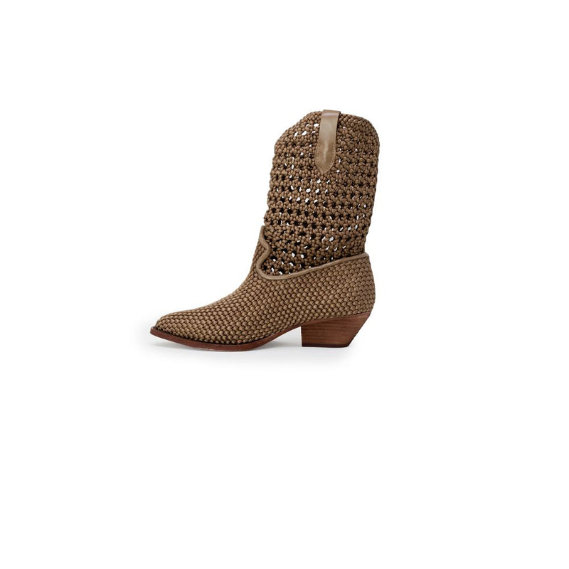 ASH Beige Leather Women's Boot