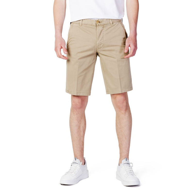 Blauer Beige Cotton Men's Short